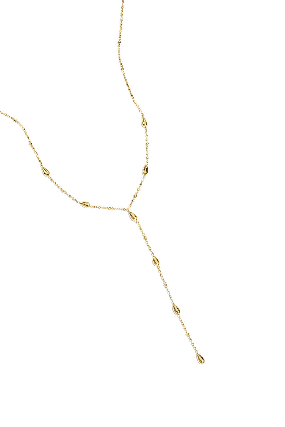 Goudkleurige Y-ketting als kerstcadeau voor haar
