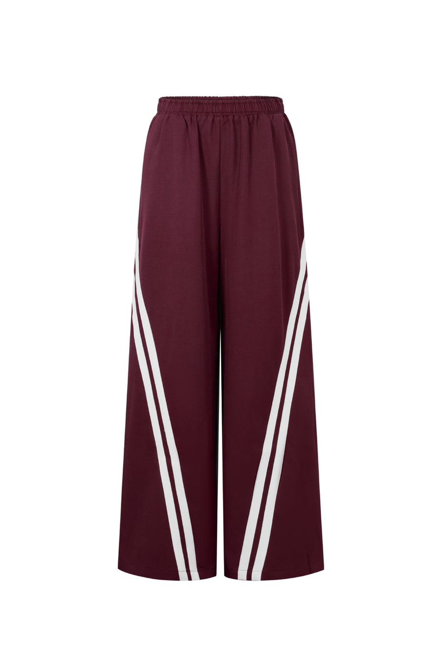 Dames sportieve gestreepte broek van polyester