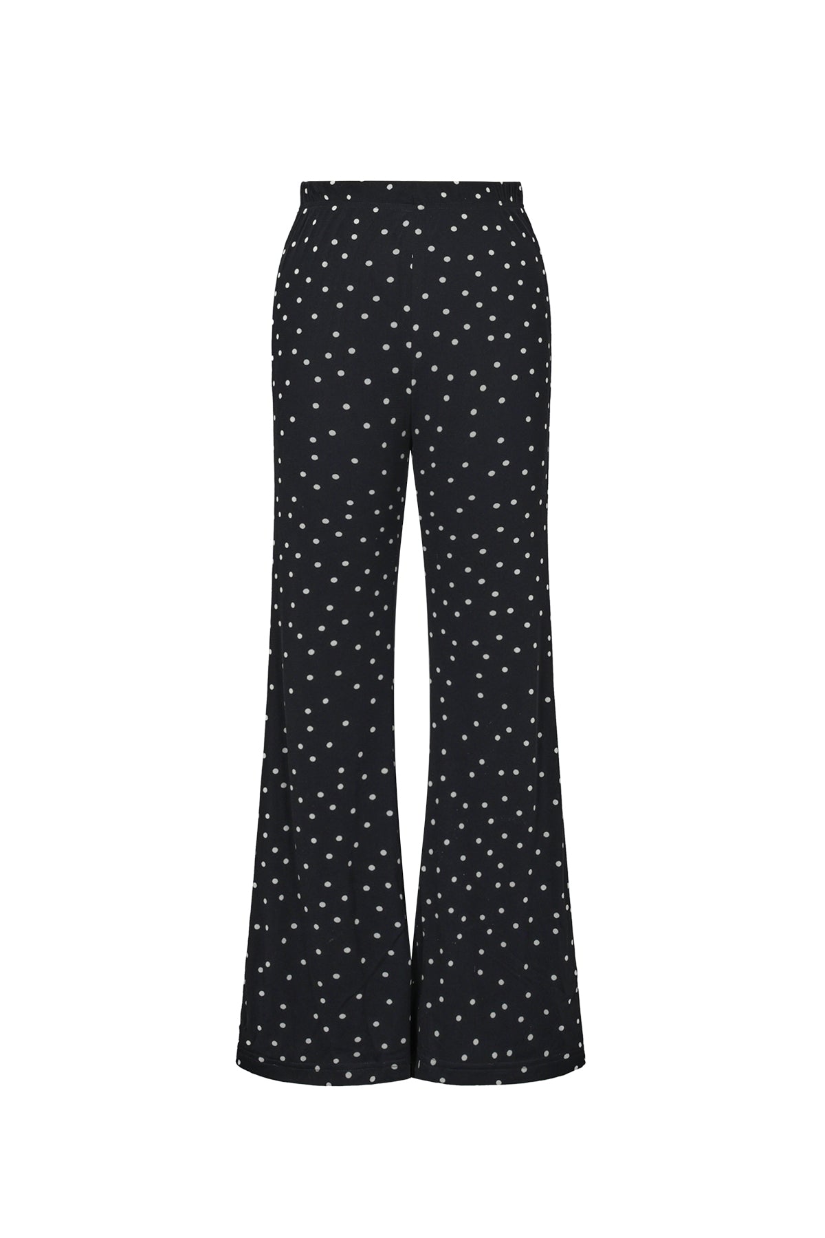 Pantalon évasé pour femme à imprimé pois