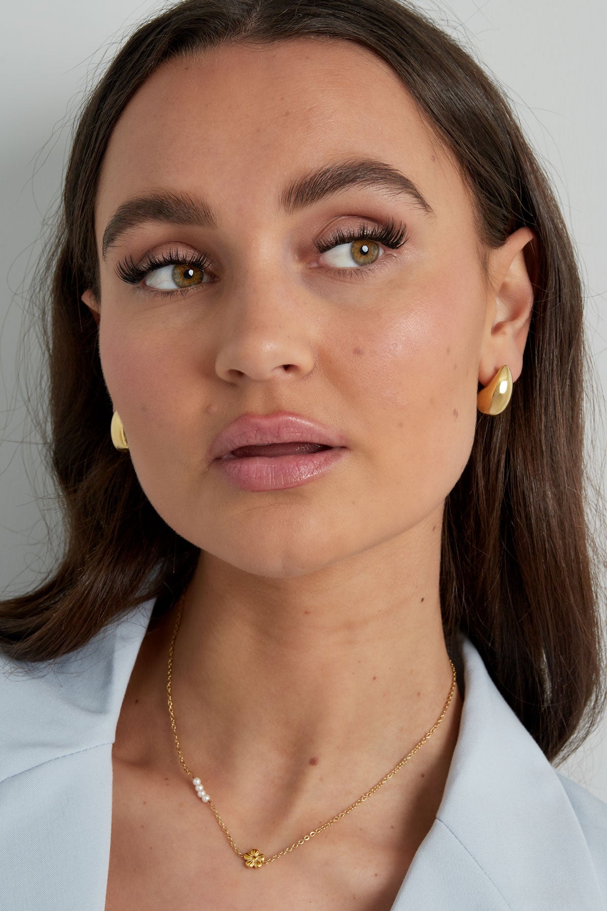 ketting bloem parel