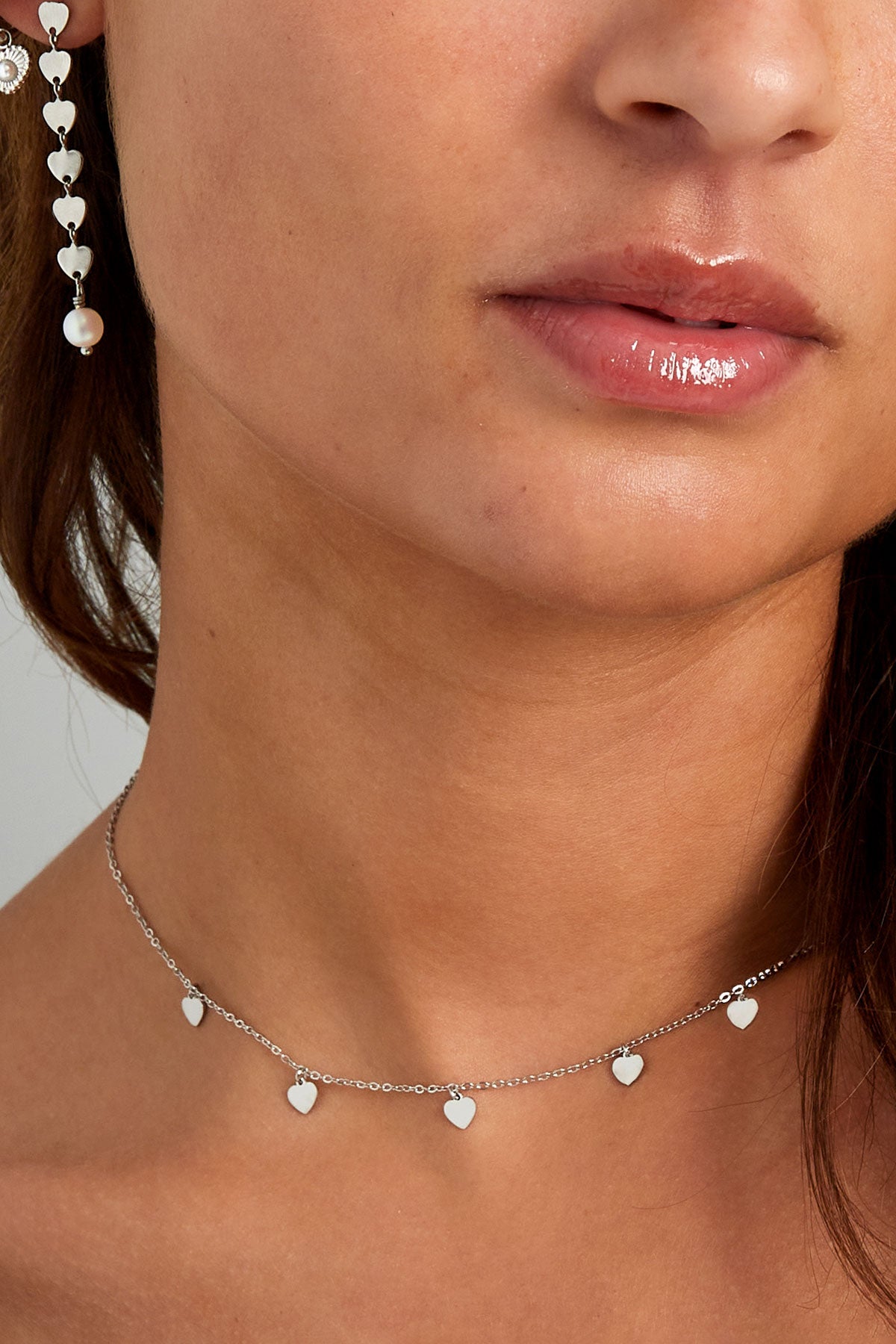 simpele ketting met hartjes hangers
