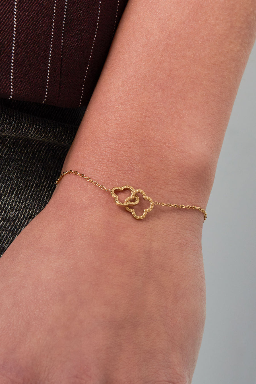 Bracelet à breloques pour femmes en acier inoxydable – doré et argenté