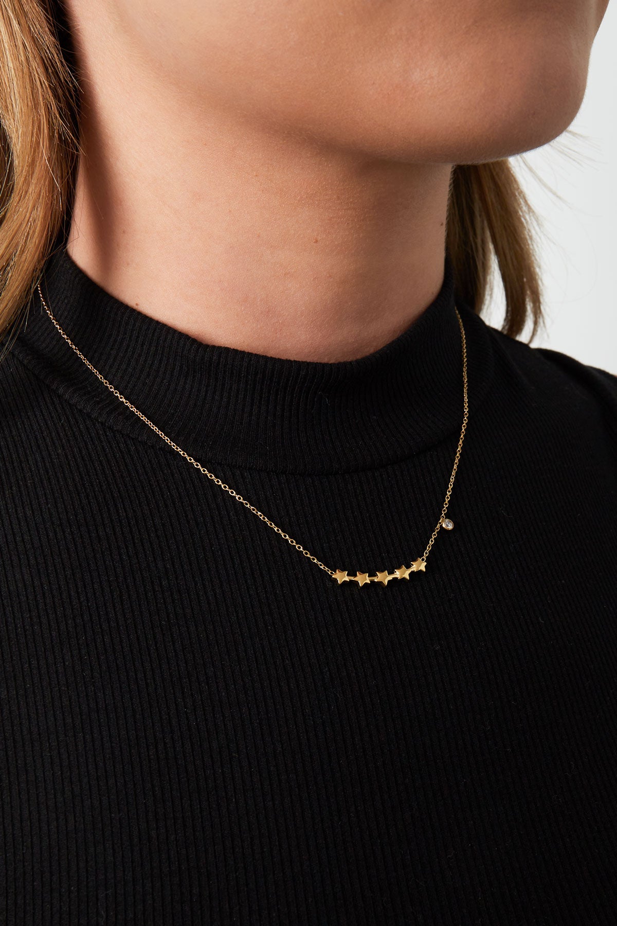 Women's 304 Stainless Steel Chain Necklace with Heart – Gold and Silver Tone – image 2