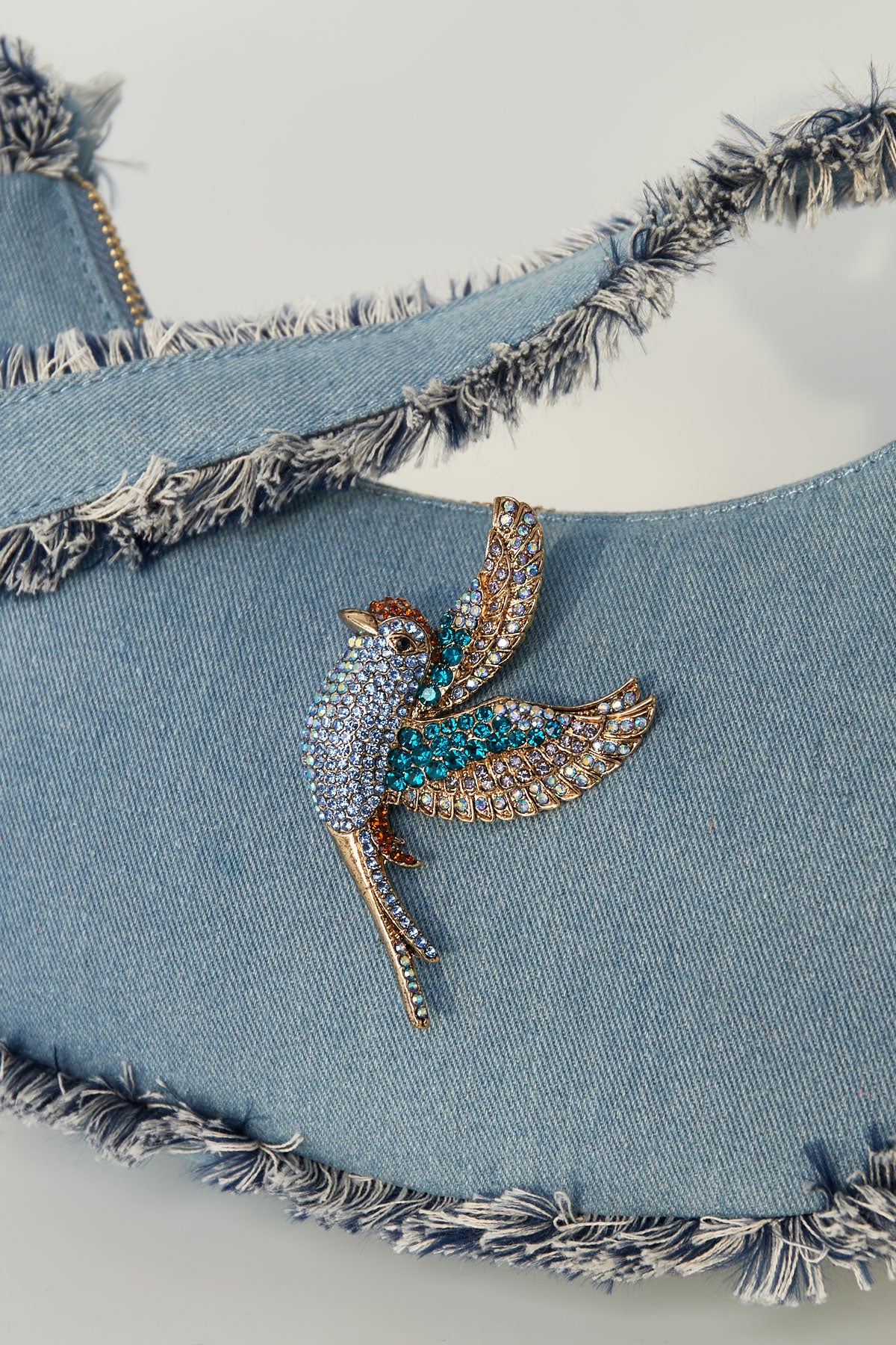 Women's Alloy Brooch - Blue and Pink – image 2
