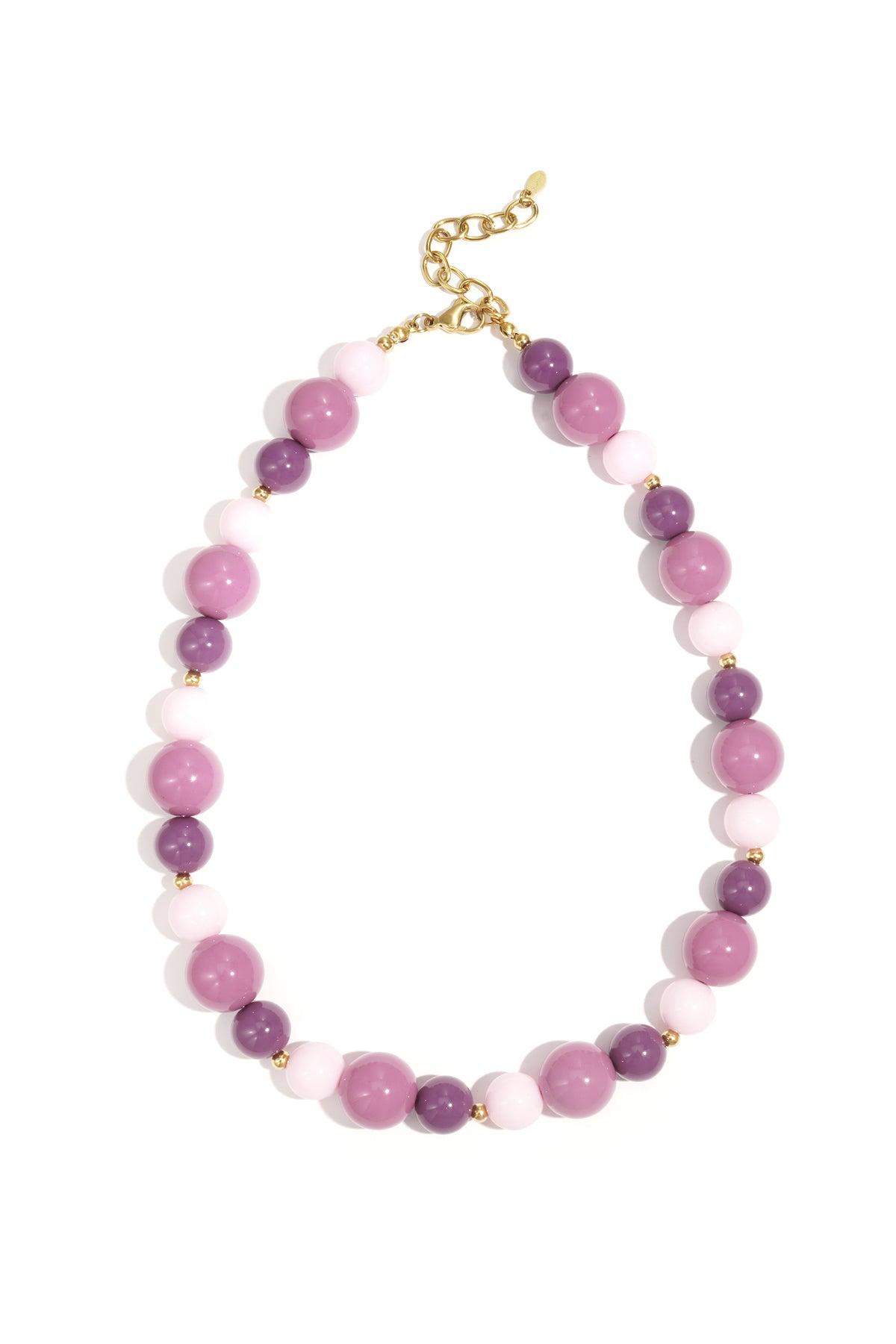 Women's acrylic beaded necklace – multi-color – casual