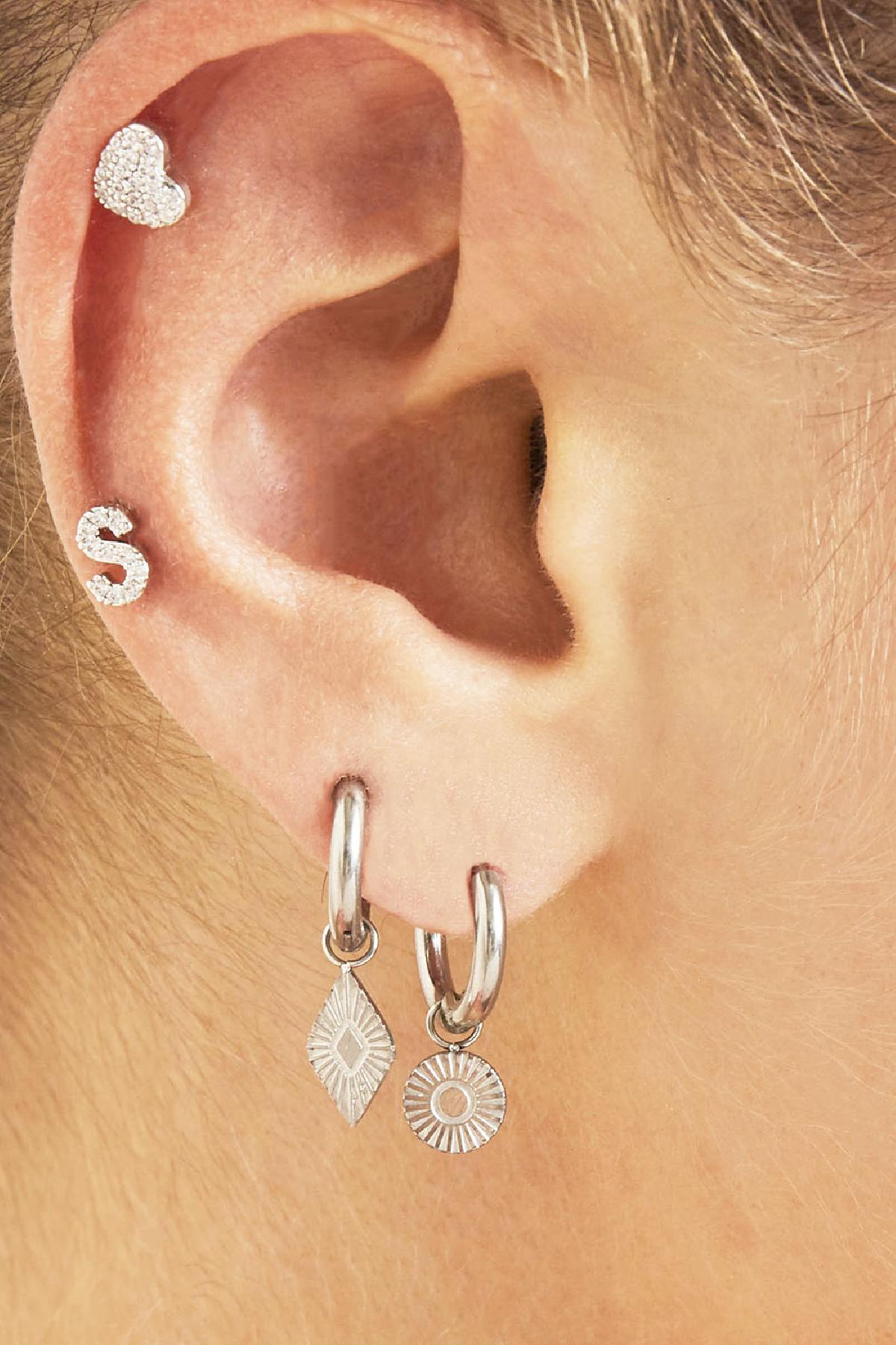 Boucles d'oreilles pendantes en acier inoxydable pour femmes avec forme organique - couleur or – photo 2