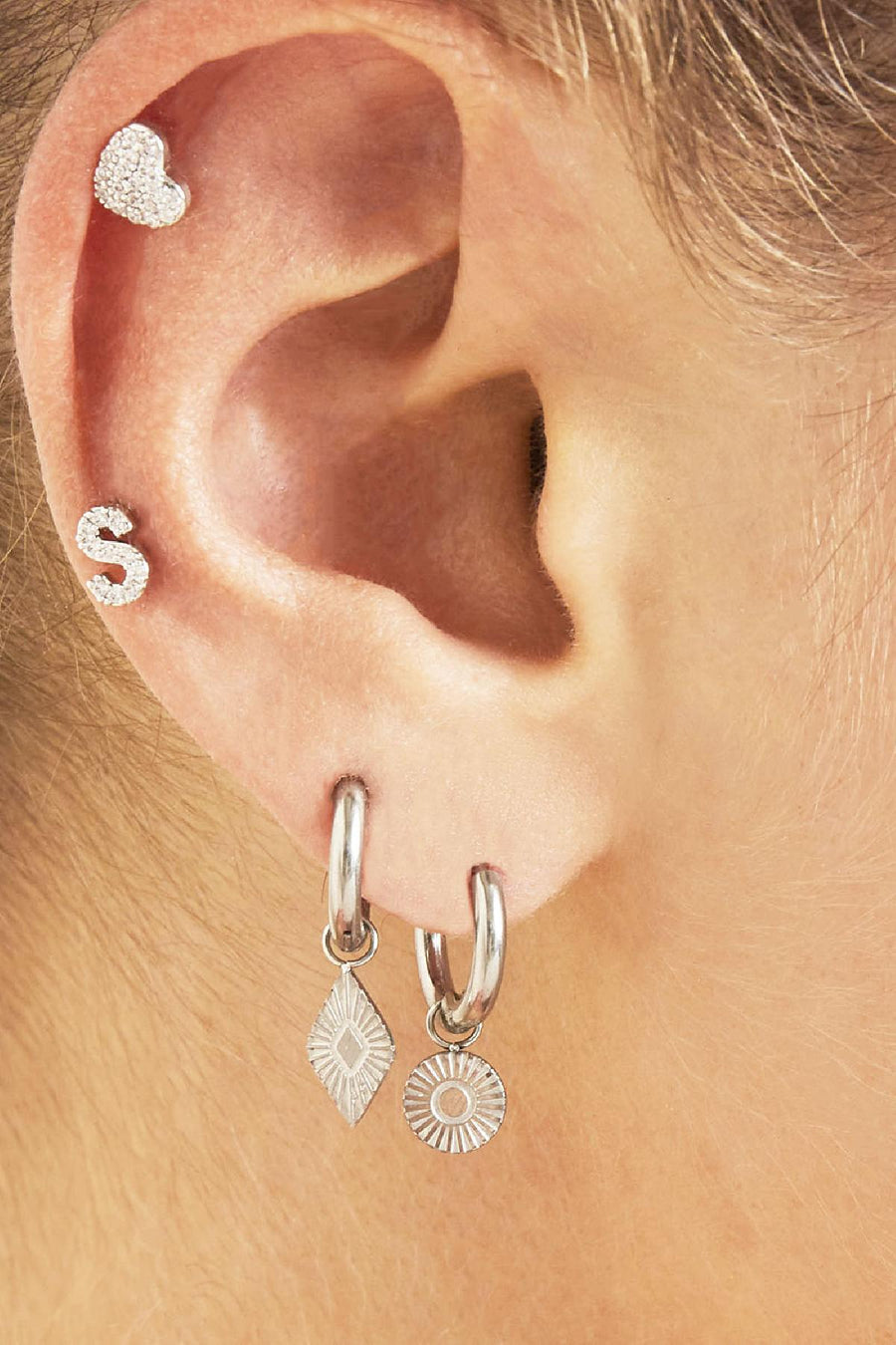 Oorbellen Diamond Goud kleur Stainless Steel