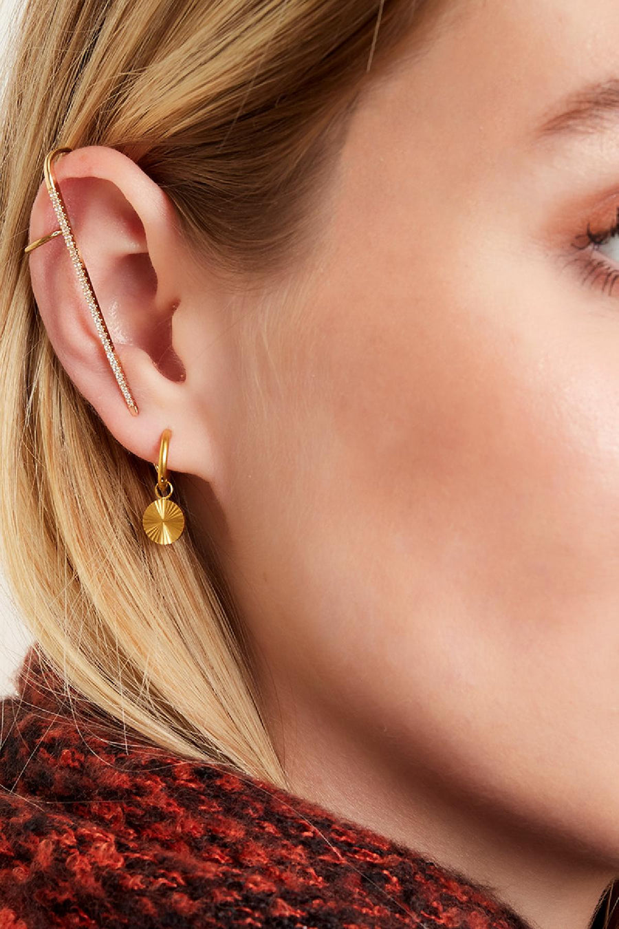 Boucles d'oreilles pendantes pour femmes en acier inoxydable – couleur argent et couleur or