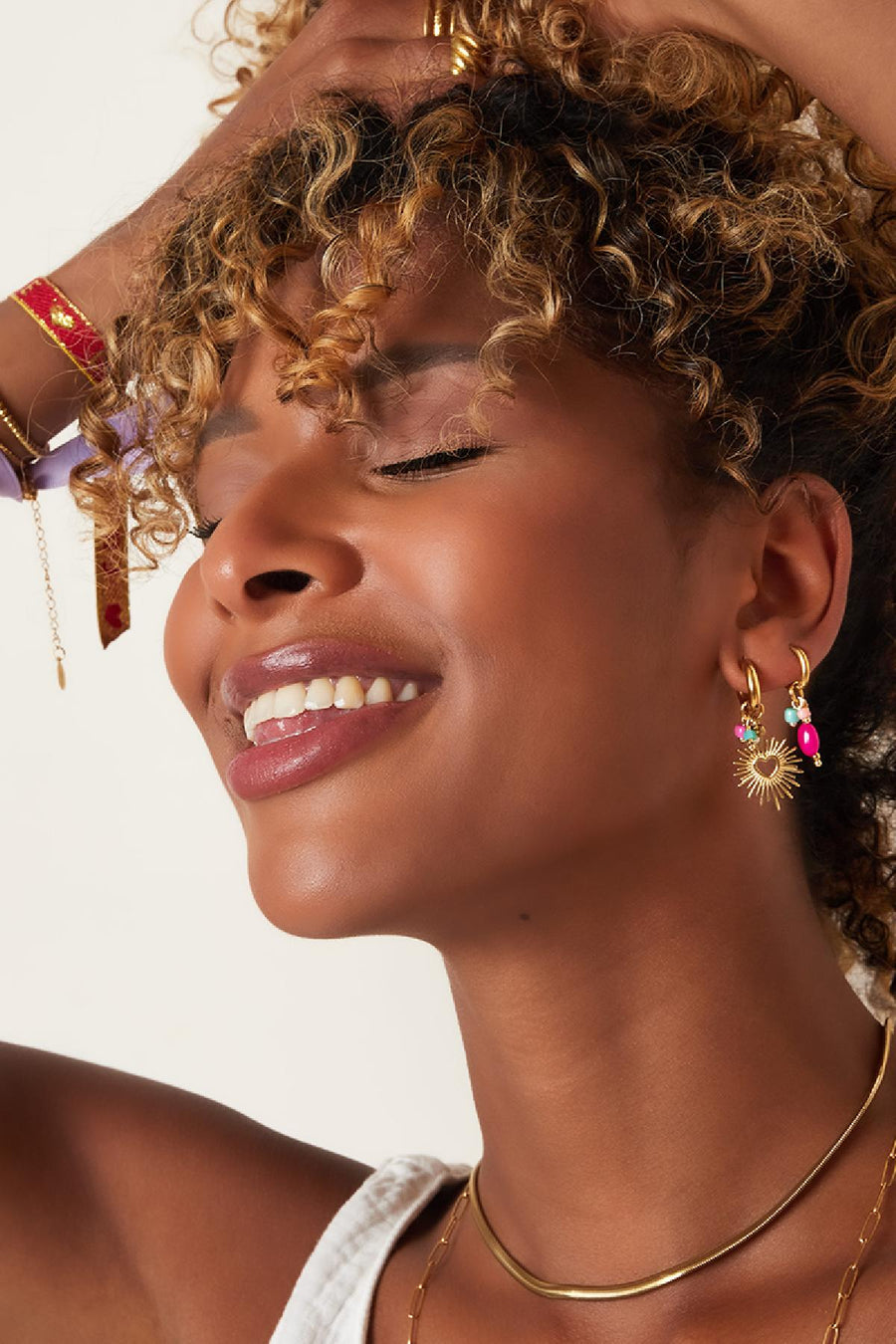 Boucles d'oreilles pendantes pour femmes en acier inoxydable, verre, cristal, hématite, cuivre