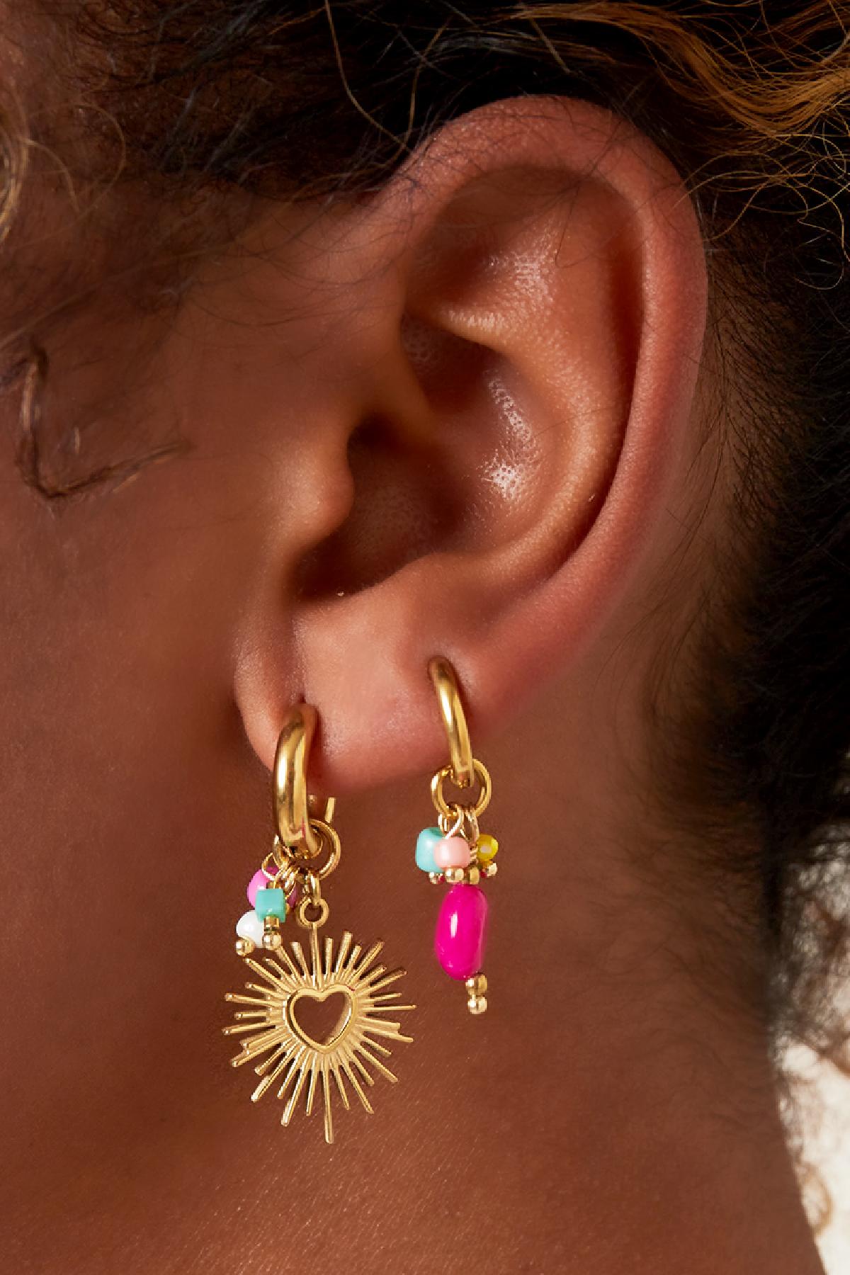 Boucles d'oreilles pendantes pour femmes en acier inoxydable, verre, cristal, hématite, cuivre – photo 3