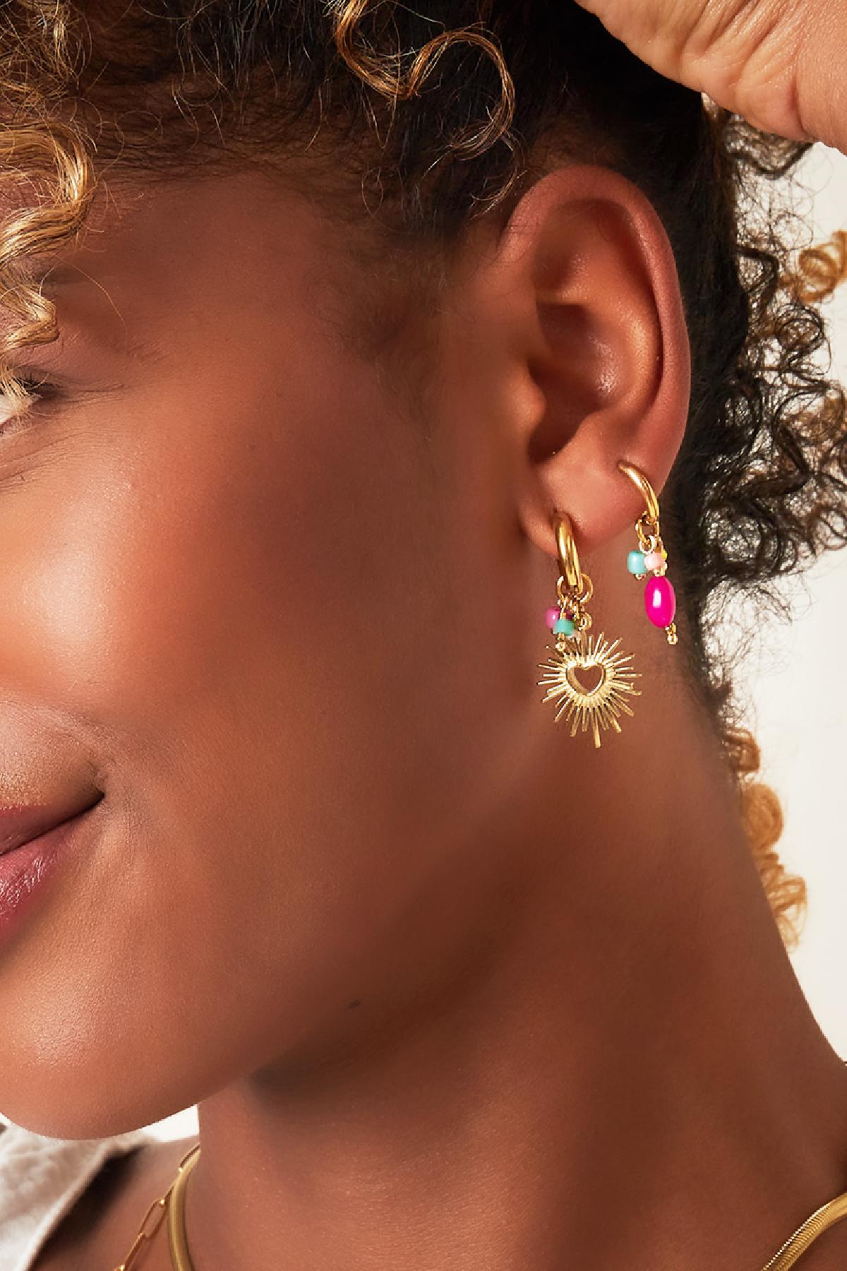 Boucles d'oreilles pendantes pour femmes en acier inoxydable, verre, cristal, hématite, cuivre – photo 4