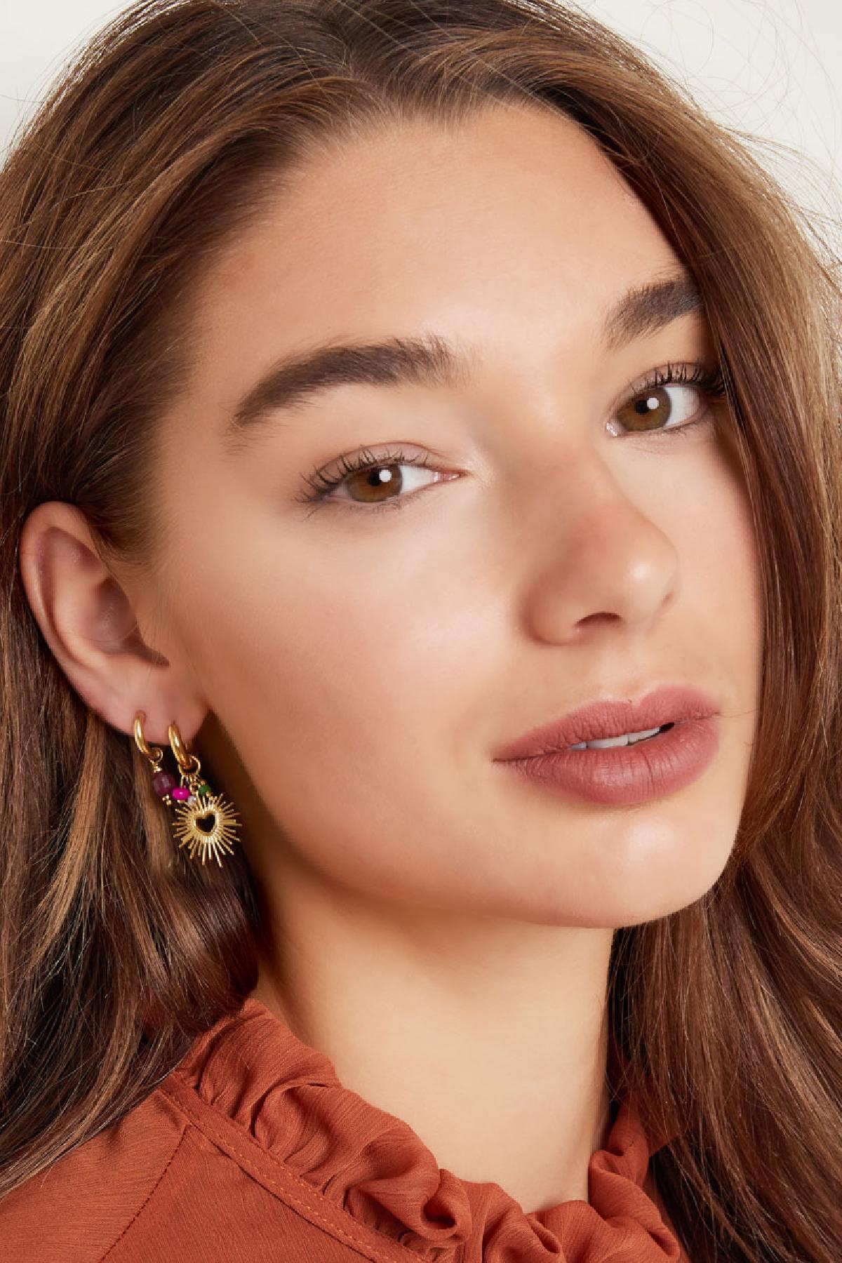 Boucles d'oreilles pendantes pour femmes en acier inoxydable, verre, cristal, hématite, cuivre – photo 4
