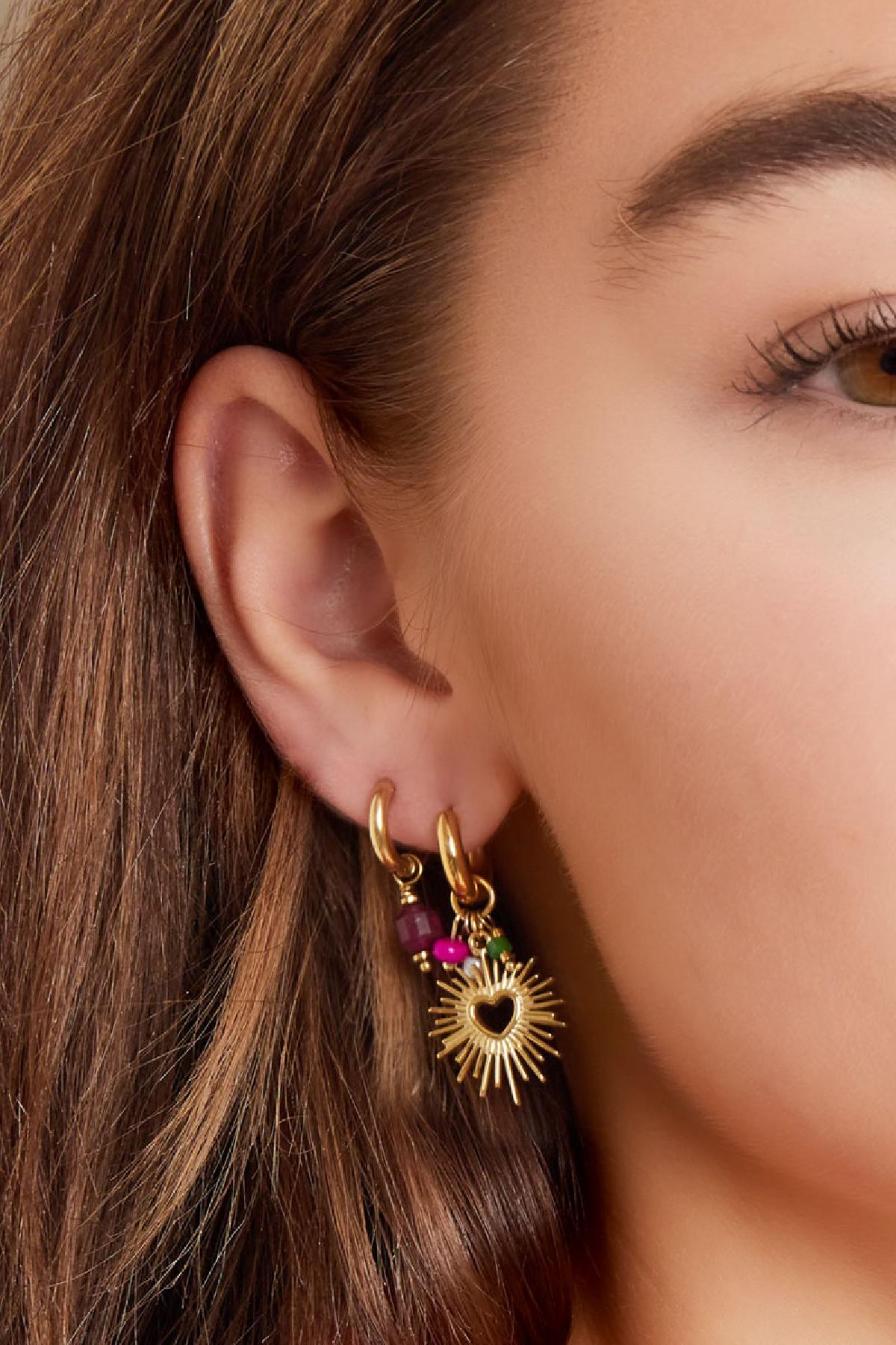 Boucles d'oreilles pendantes pour femmes en acier inoxydable, verre, cristal, hématite, cuivre – photo 3