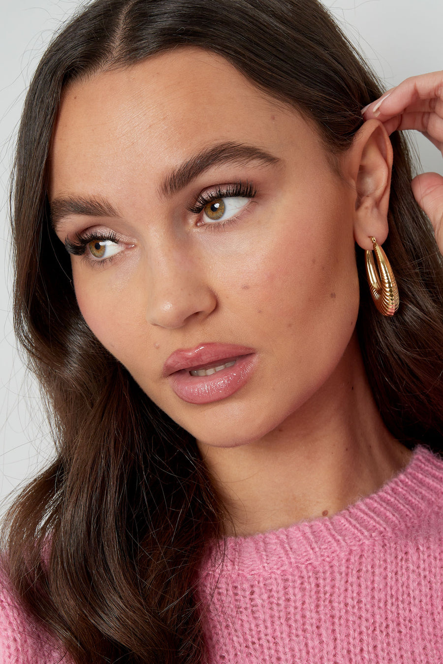 Boucles d'oreilles pour femmes en acier inoxydable – doré et argenté