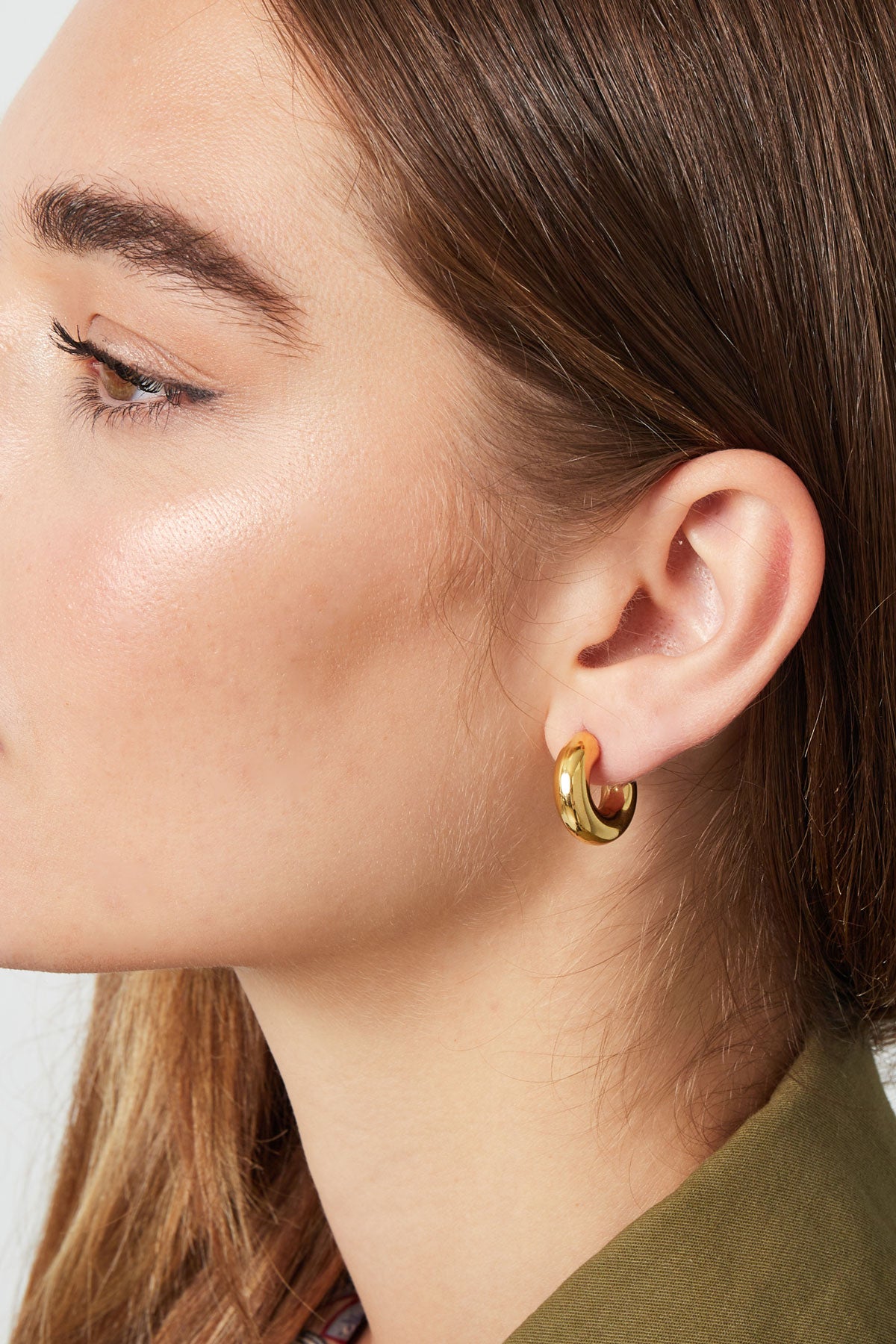 Boucles d'oreilles pour femmes en acier inoxydable – doré et argenté – photo 3