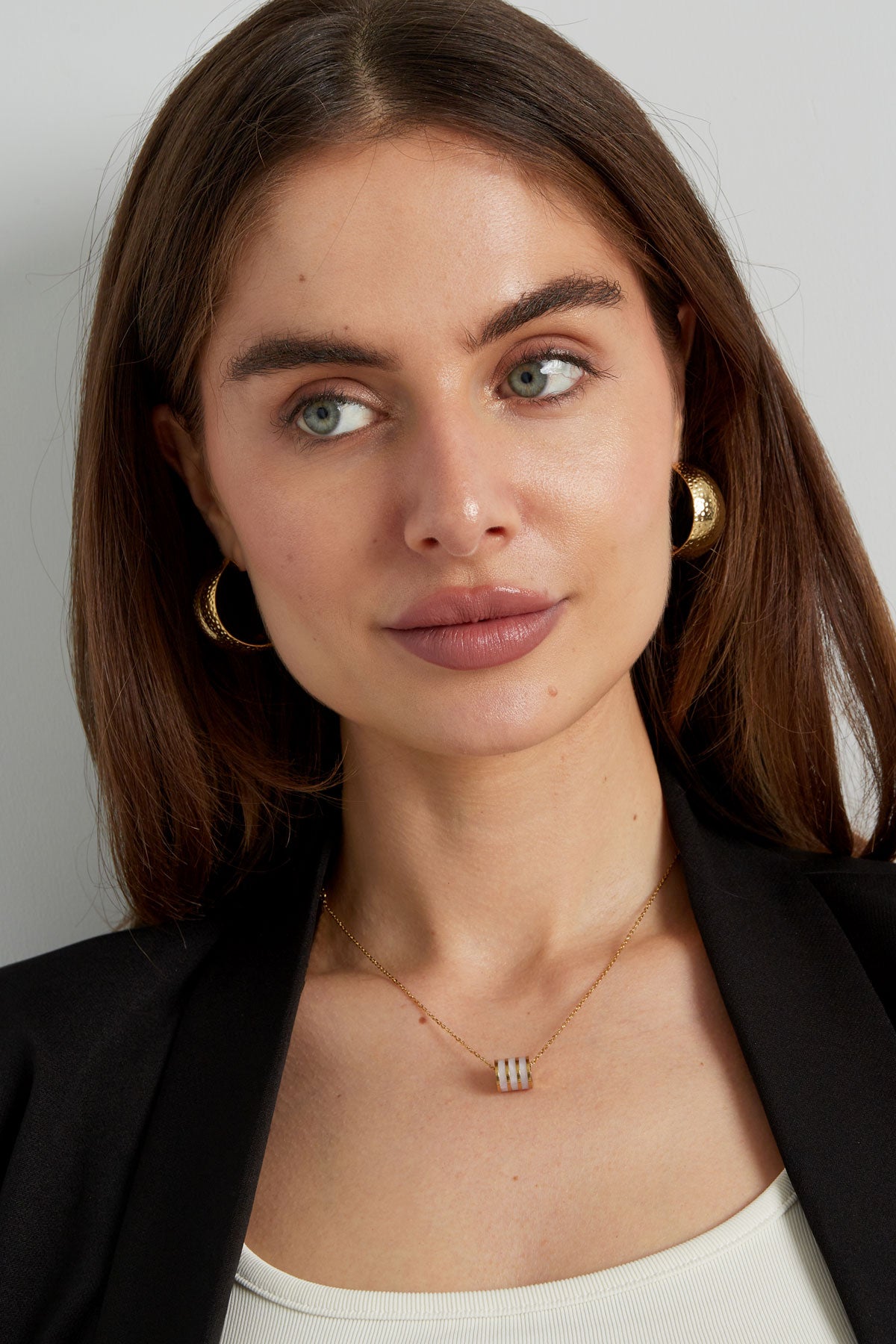 Women's Stainless Steel Hoop Earrings - Silver and Gold Toned – image 2