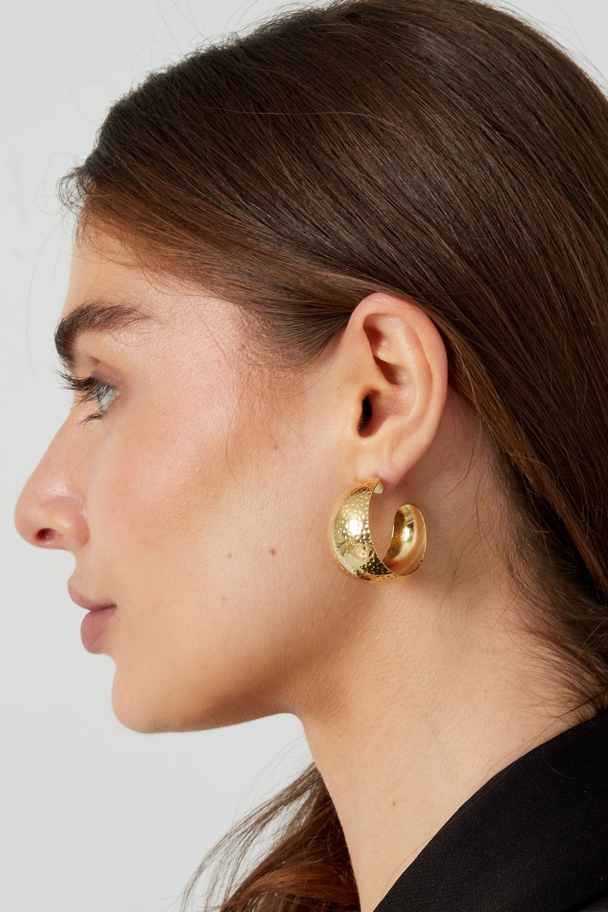 Women's Stainless Steel Hoop Earrings - Silver and Gold Toned – image 4