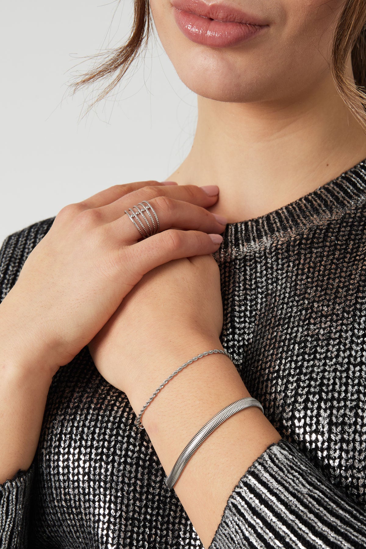 Armband jasseron gedraaid smal - zilver-2.0MM