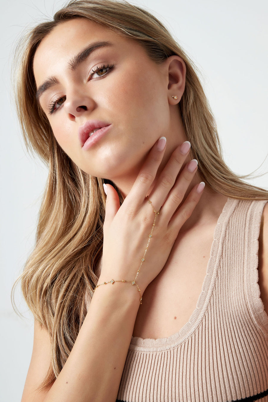 Chaîne de main pour femmes en acier inoxydable – doré et argenté