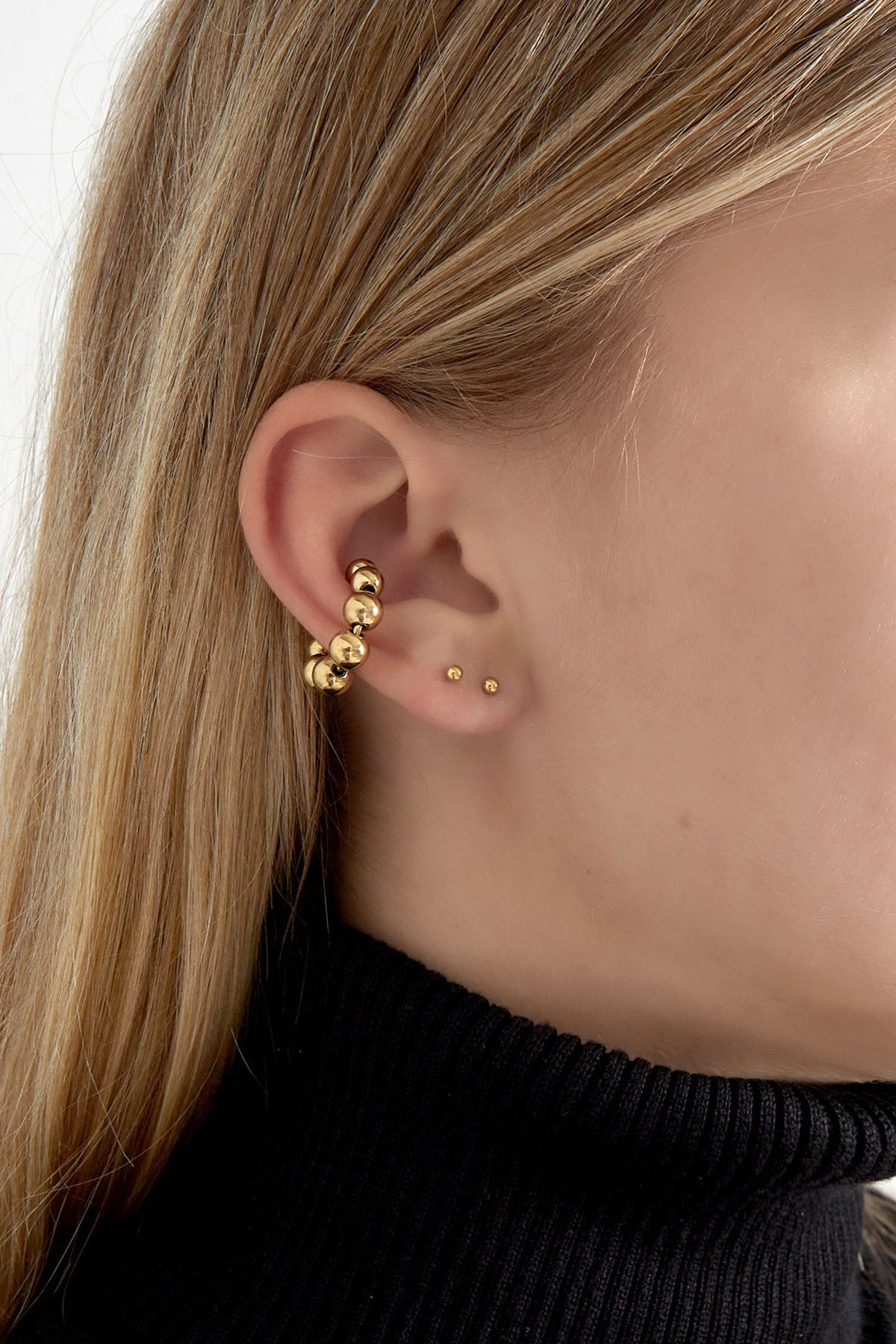 Women's Stainless Steel Ear Cuff - Gold and Silver Tone – image 3