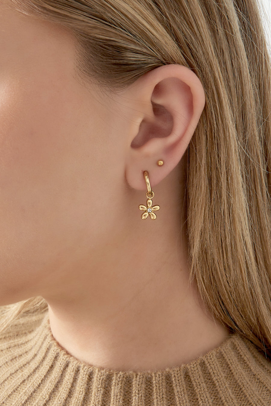 Boucles d'oreilles pendantes en acier inoxydable pour femmes – doré et argenté