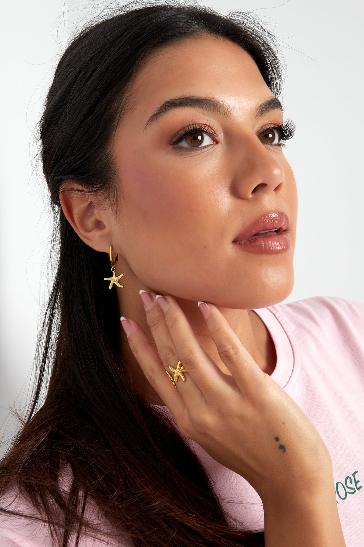 Boucles d'oreilles pendantes pour femmes en acier inoxydable – couleur argent et couleur or – photo 4