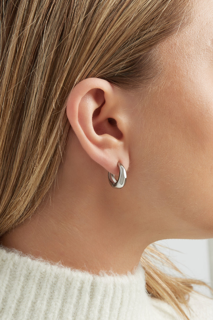 Boucles d'oreilles pour femmes en acier inoxydable – doré et argenté