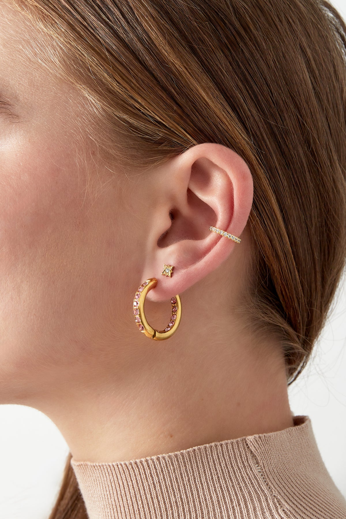 Women's Copper Ear Cuff – Silver and Gold-Plated – image 3