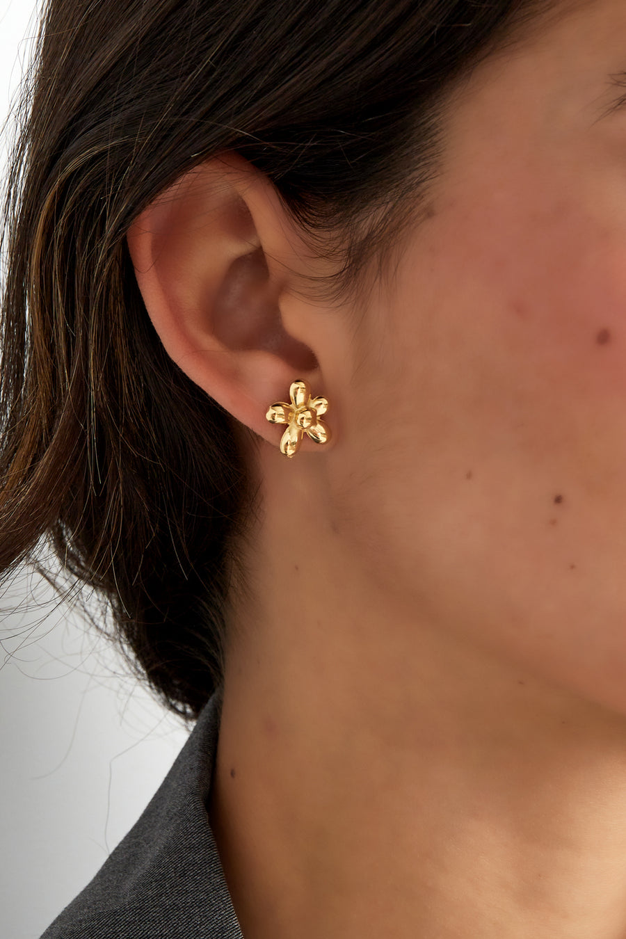 Puces d'oreilles pour femmes en acier inoxydable – couleur or et couleur argent