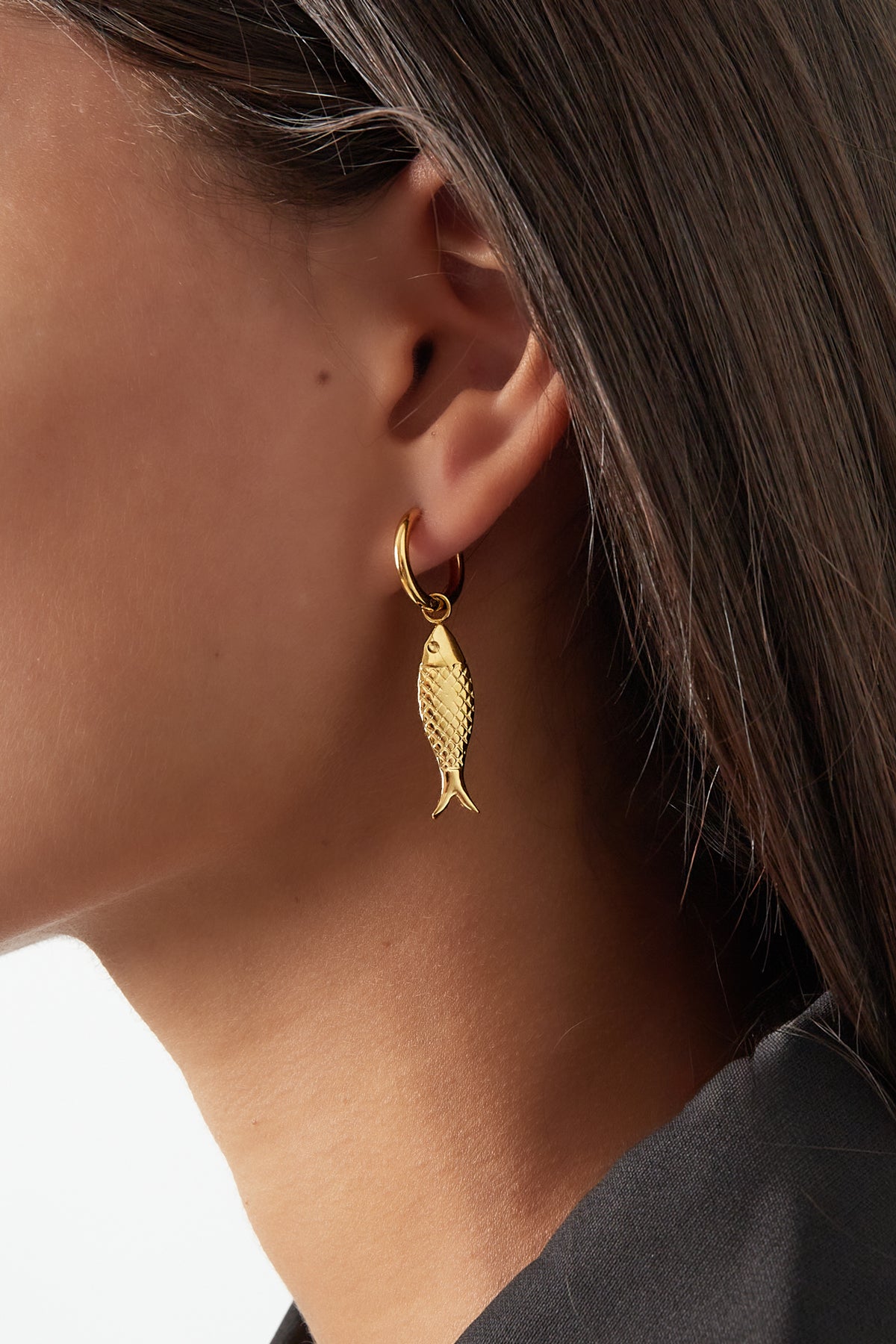 Stainless Steel Drop Earrings for Women – Gold and Silver Tone – image 3