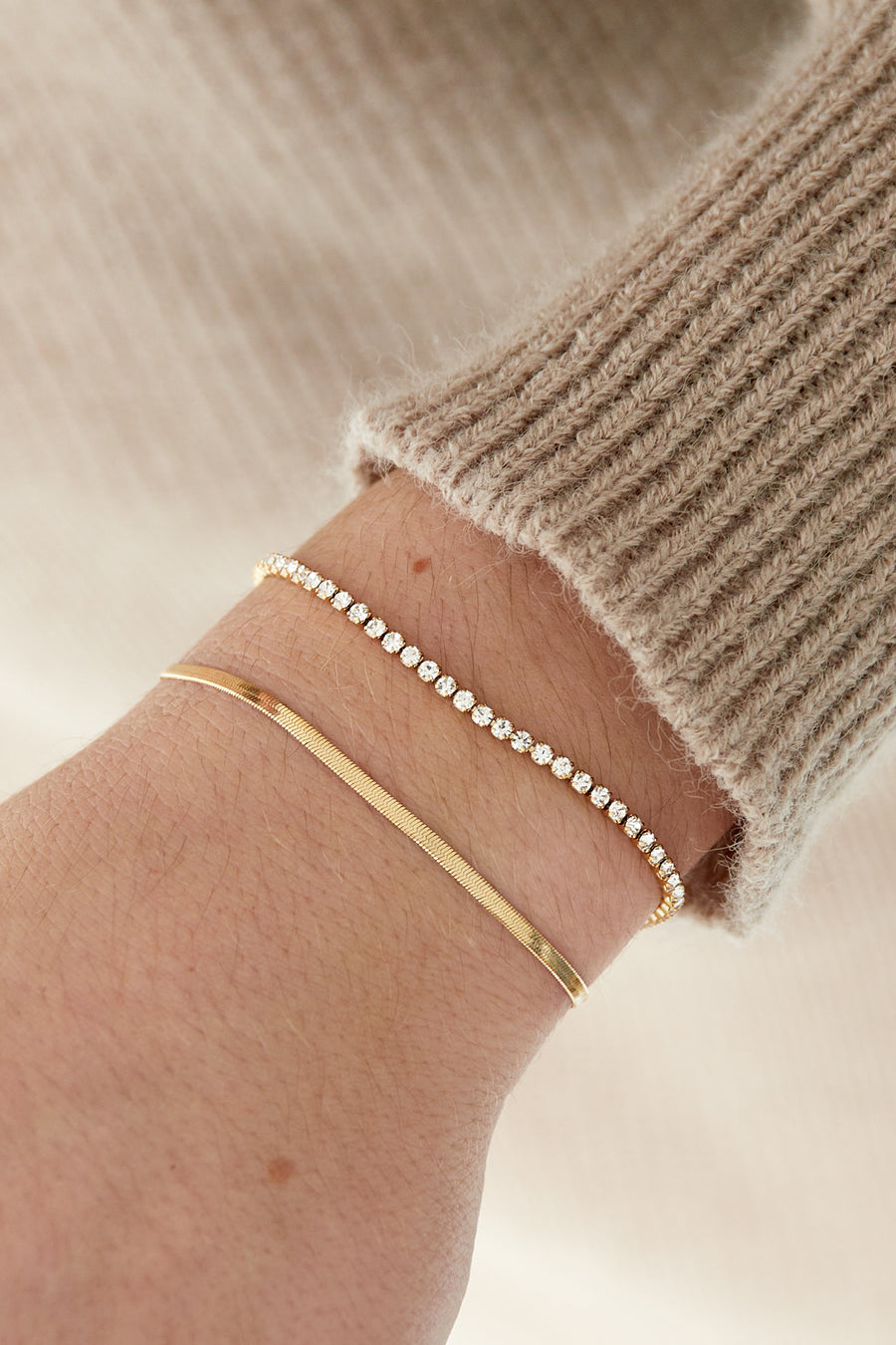 Bracelet à maillons en acier inoxydable pour femmes – couleur or et argent