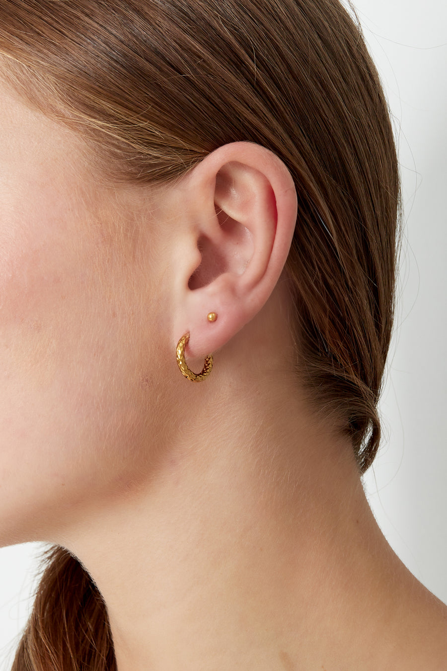 Boucles d'oreilles créoles pour femmes en acier inoxydable – doré et argenté