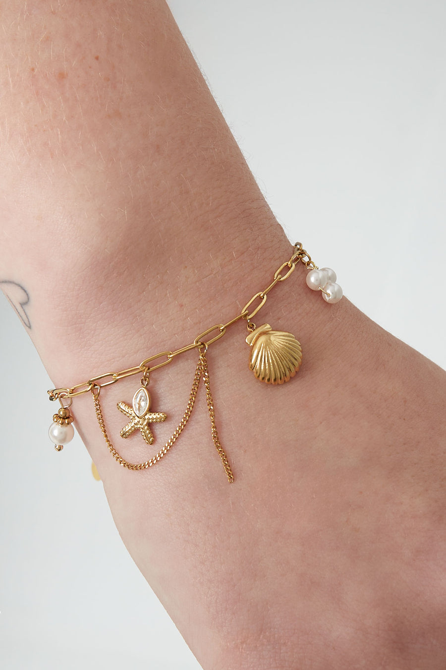Bracelet à breloques pour femmes en acier inoxydable 304 – couleur or et couleur argent