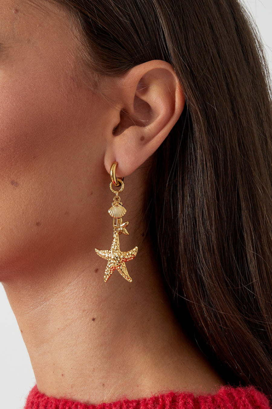 Boucles d'oreilles pendantes pour femmes en acier inoxydable – doré et argenté