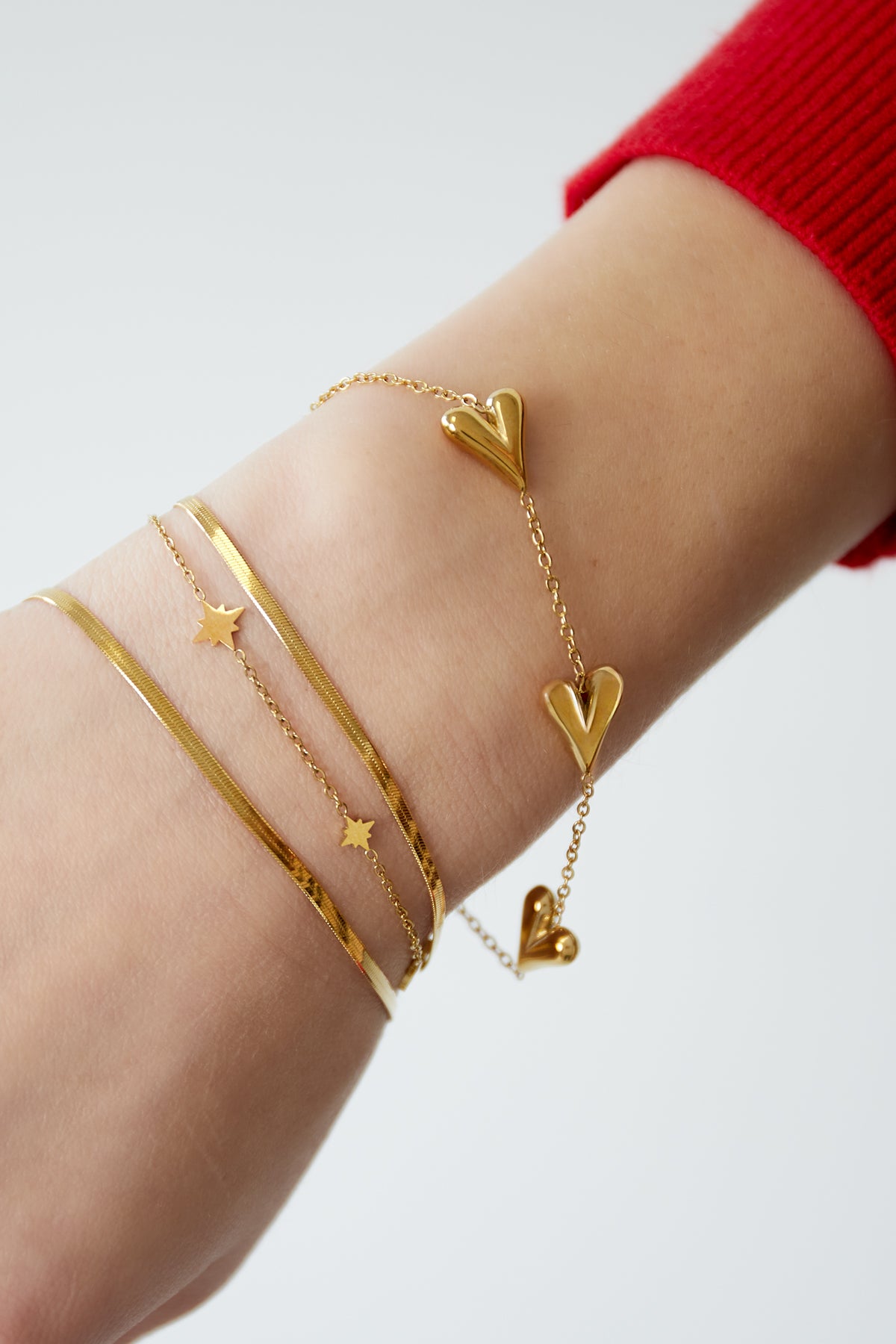 Stainless Steel Charm Bracelet for Women - Gold and Silver Tone – image 2