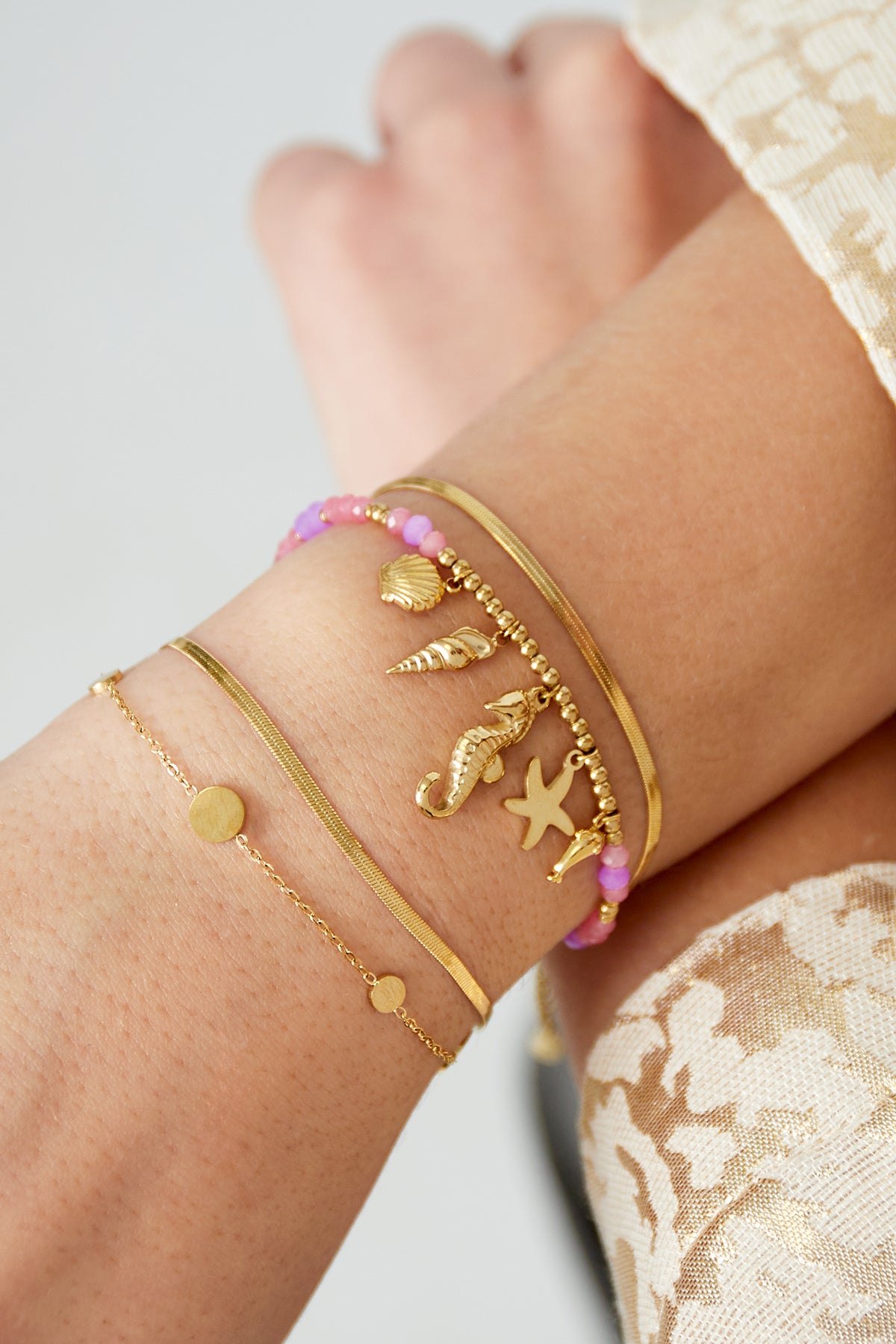 Stainless Steel Charm Bracelet for Women – Gold-tone and Silver-tone – image 2