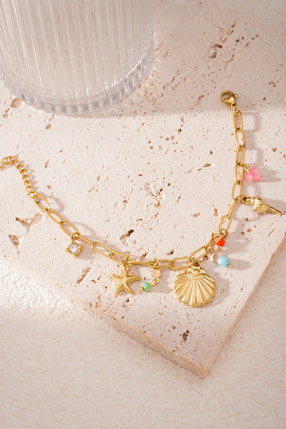 Women's Charm Bracelet Made of 304 Stainless Steel – Gold Plated – image 4