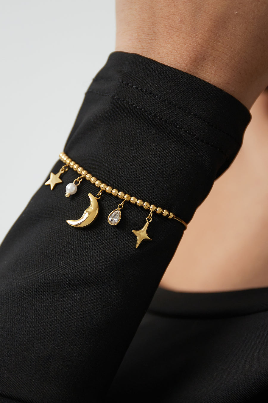 Charm Bracelet for Women, 304 Stainless Steel, Gold and Silver Tone