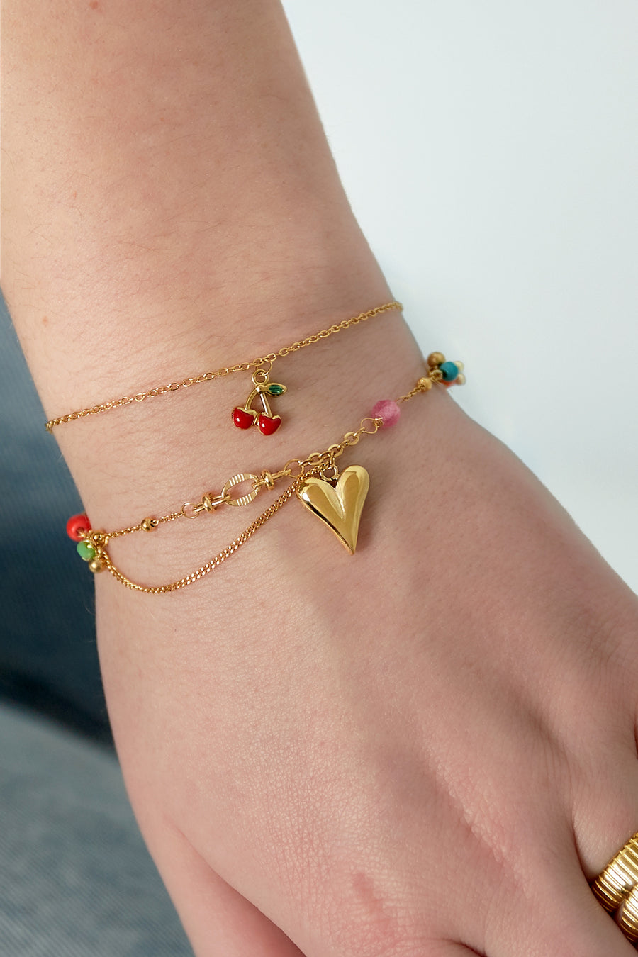 Women's Charm Bracelet Made of 304 Stainless Steel – Gold-colored