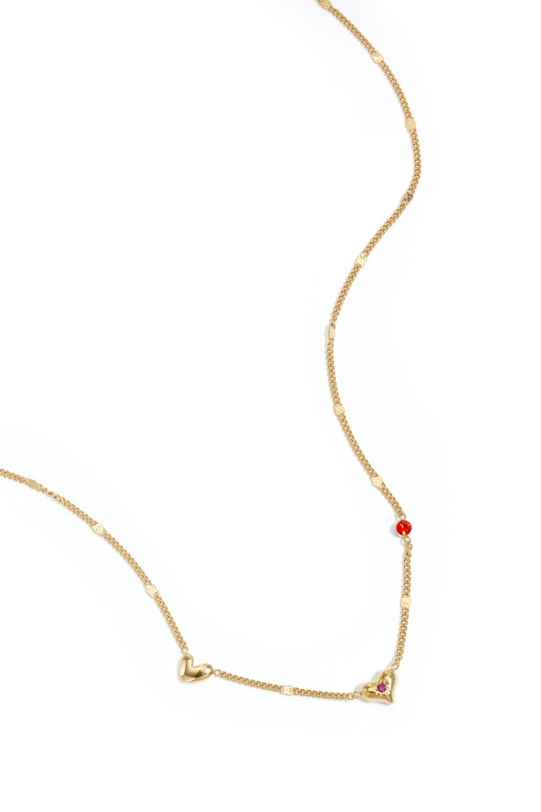 Ketting met hartjes en steentjes en patroon
