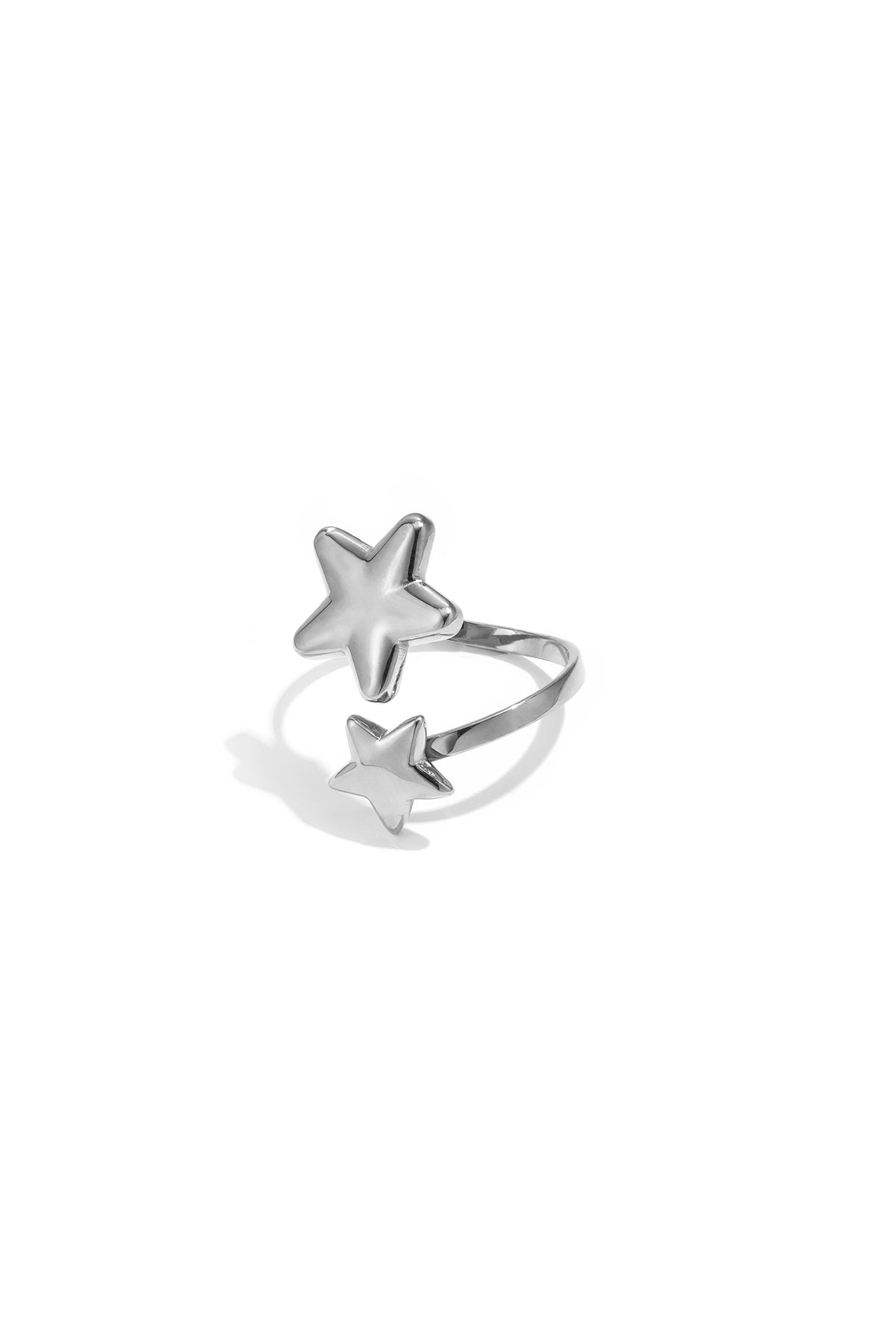 Minimalist Women's Stainless Steel Star Ring – Gold and Silver Tone