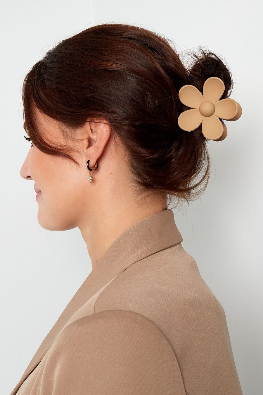 Barrette en résine avec motif floral – plusieurs couleurs – pour tous les jours