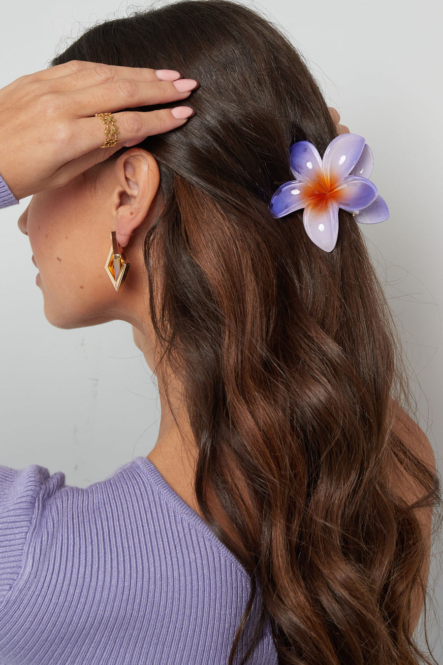 Pince à cheveux en plastique – plusieurs coloris