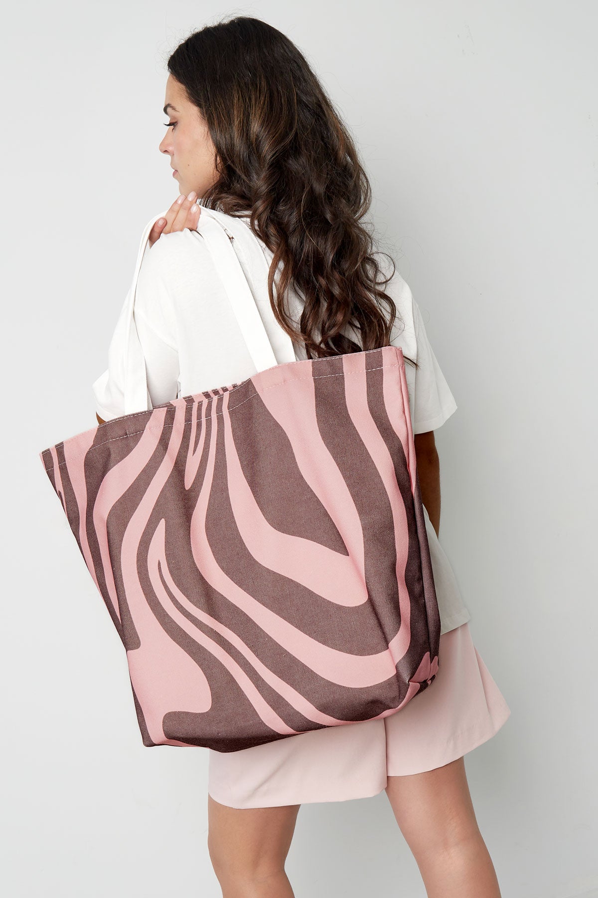 Cotton shopper – brown – image 2