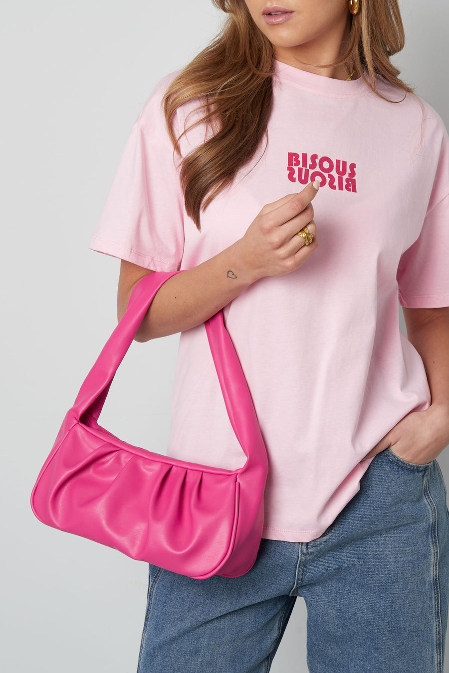 Sac à bandoulière en PU pour femme – noir et bleu