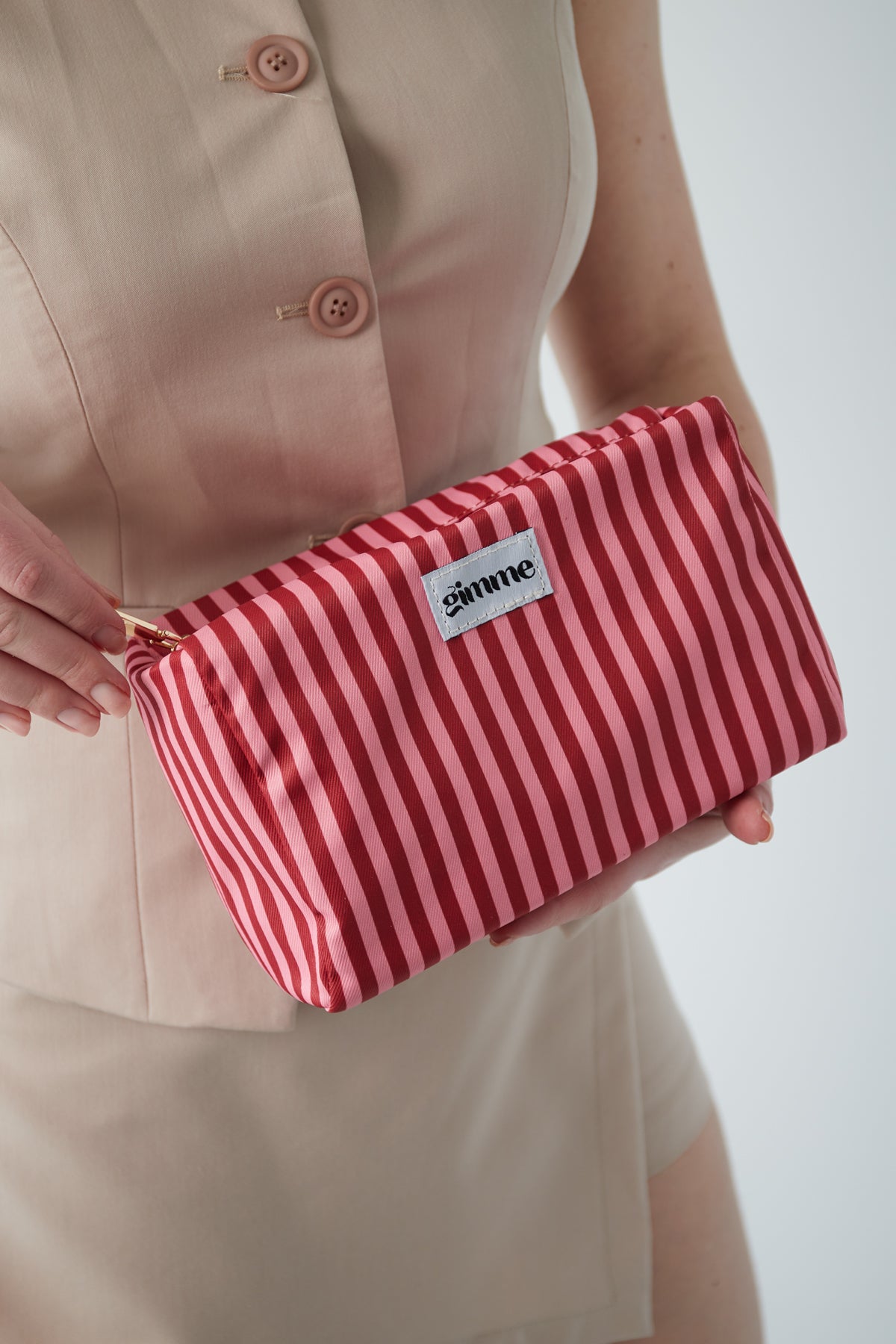 Trousse à maquillage en polyester – rose – photo 3