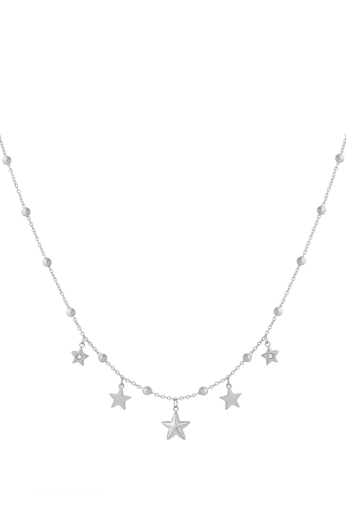Women's necklace with 304 stainless steel star pendant – gold and silver colored