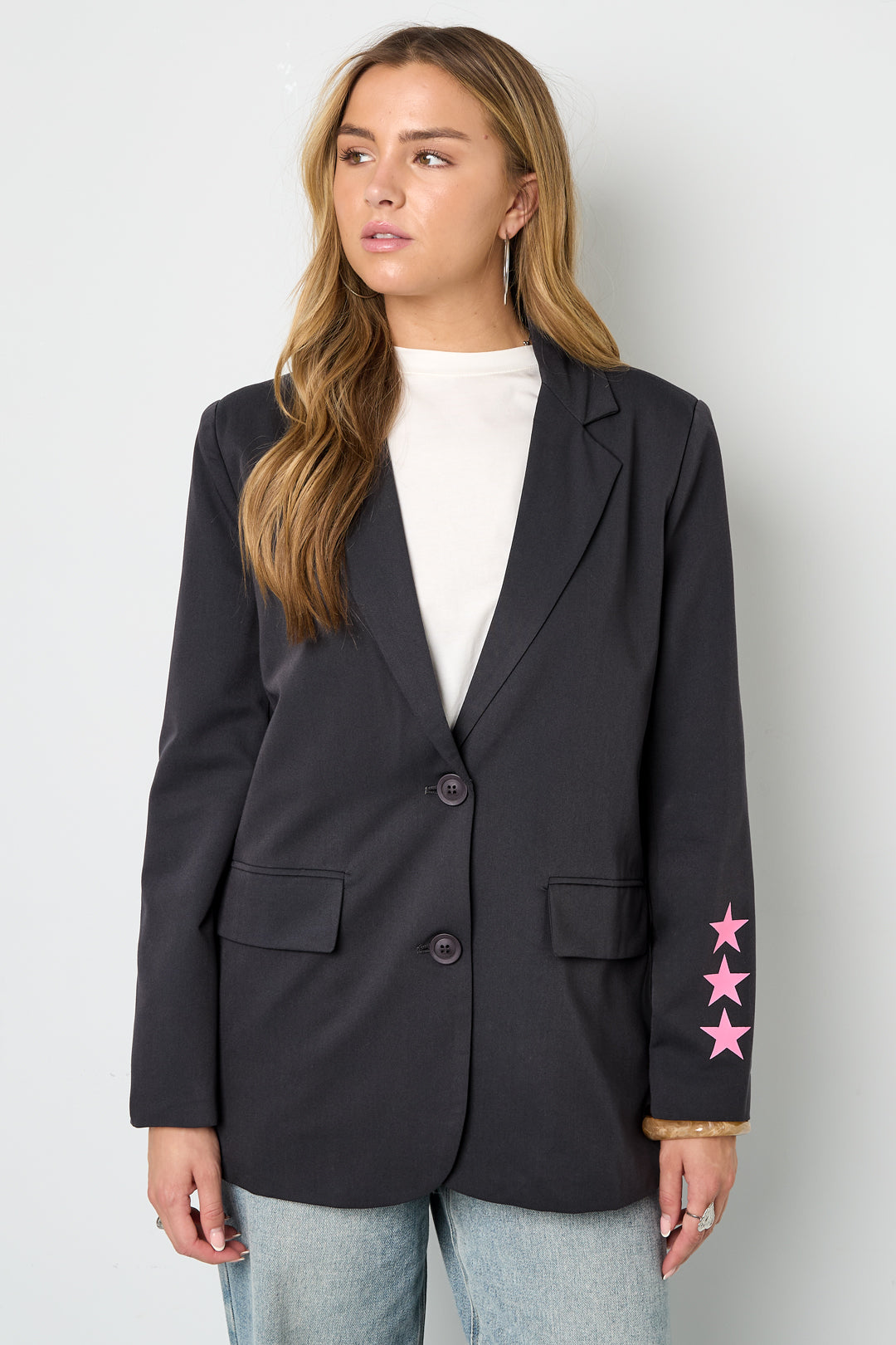 Geweven Polyestervezel Vrouwen Suit Set Casual Letters Ontwerp
