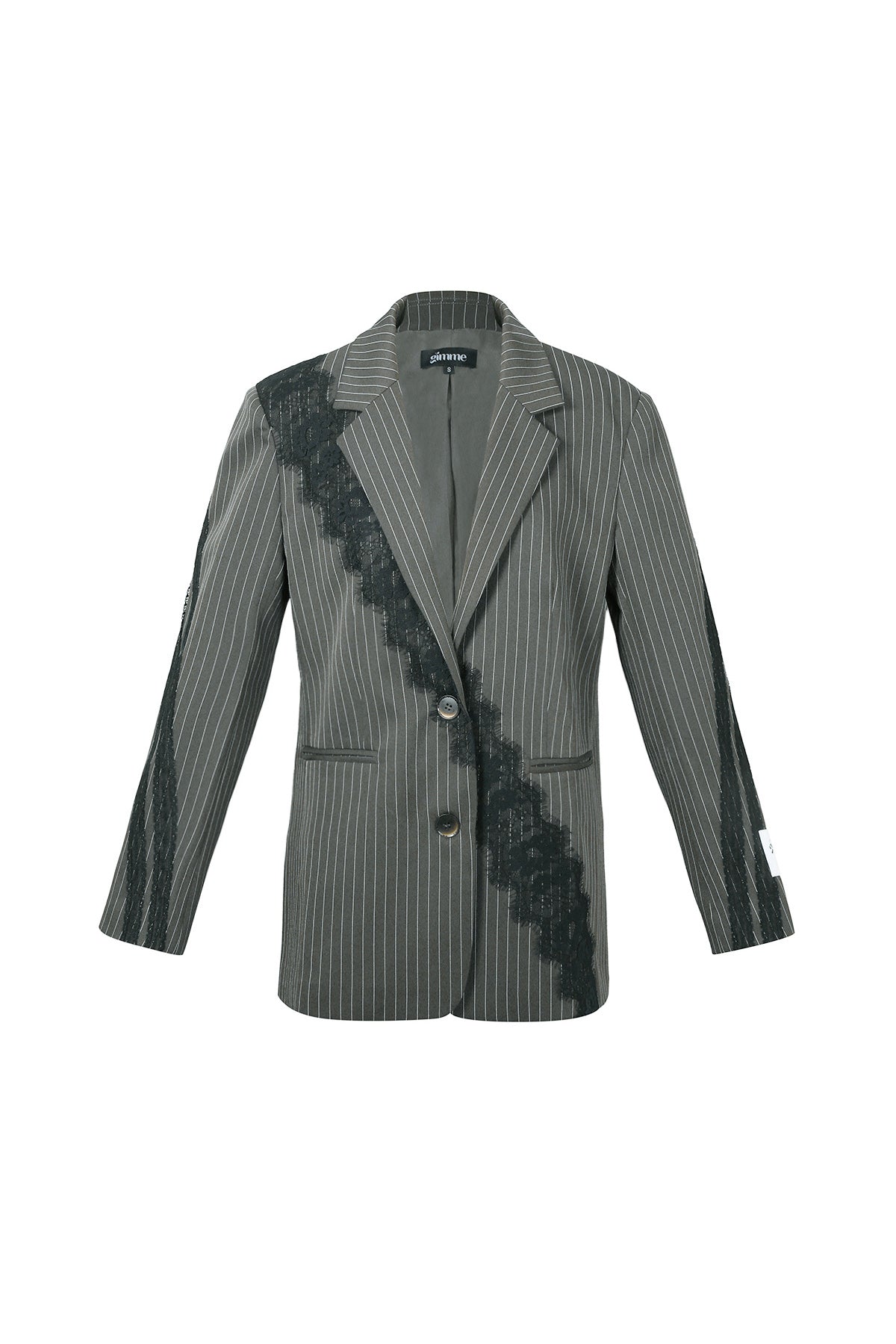 Dames elegant gestreept pak met kanten detail – productfoto 10