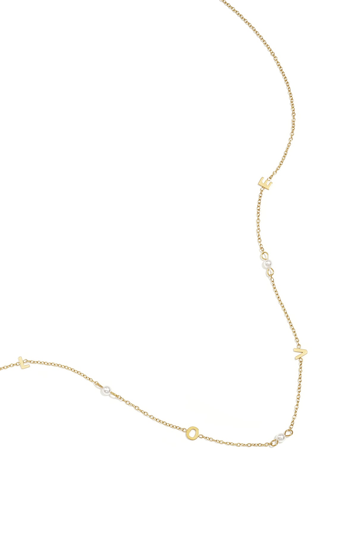 Ketting love met parels